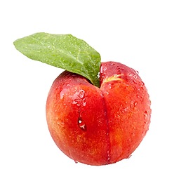 红色新鲜油桃png元素
