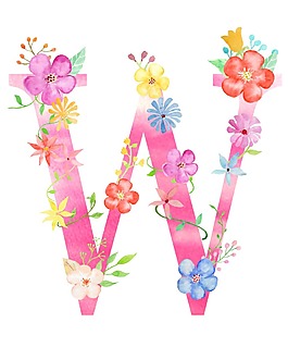 粉色創(chuàng)意字母png元素