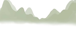 卡通灰色動(dòng)漫群山png元素