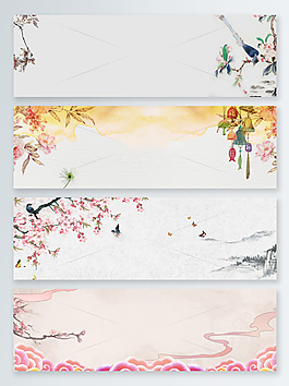 中國風(fēng)復(fù)古文藝banner圖