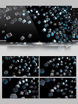 藍光宇宙方塊動態視頻素材