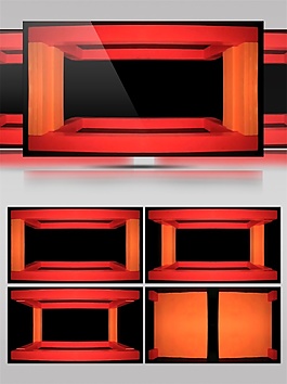 紅色天空光束動態視頻素材