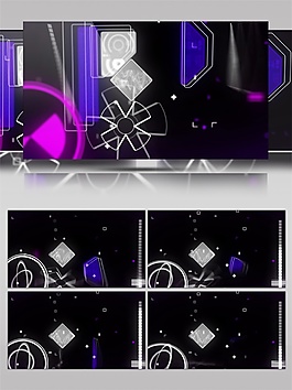 紫色星光舞臺動態(tài)視頻素材