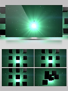 綠色夢幻星光動態(tài)視頻素材