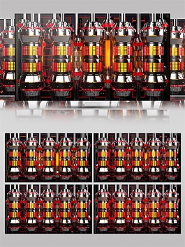 金色動感光柱動態(tài)視頻素材