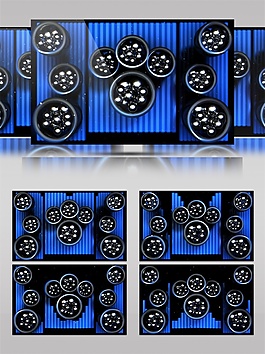 藍(lán)色旋渦光斑動態(tài)視頻素材