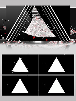 白色星光三角動態(tài)視頻素材