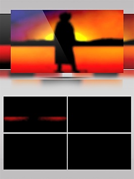金色浪漫夕陽動態(tài)視頻素材