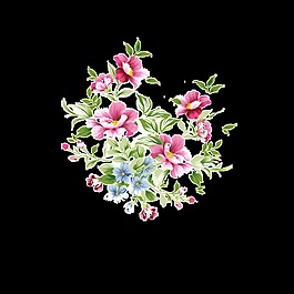 手繪精致花朵裝飾素材