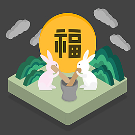 傳統(tǒng)中國(guó)風(fēng)中秋節(jié)插畫(huà)
