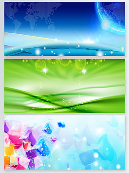清新年輕粒子光效banner背景