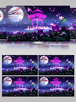紫色花舞视频素材