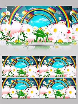 梦幻彩虹桥视频素材