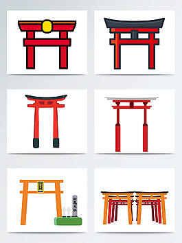 日本神社門AI格式