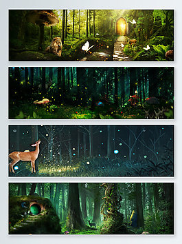夢(mèng)幻森林banner背景