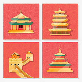 中國(guó)傳統(tǒng)卡通建筑元素