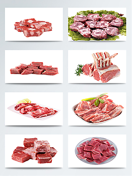 新鮮生肉排骨肉丁集合