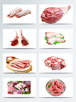 新鮮生豬腳排骨肉類