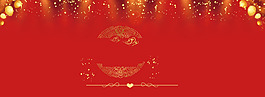 中國紅婚禮過年banner