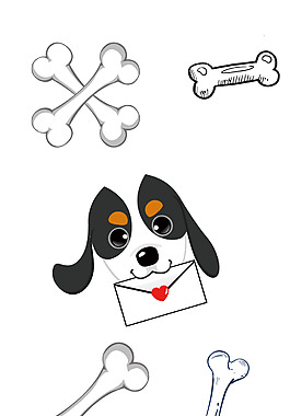 卡通元素插畫
