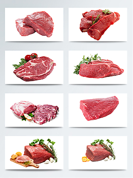 新鮮生肉大塊肉類集合