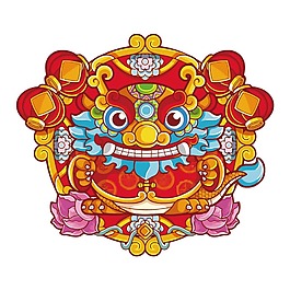 卡通喜慶中國(guó)圖案png元素