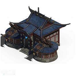 卡通動漫游戲房屋png元素