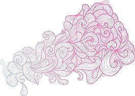 卡通粉色花朵png元素