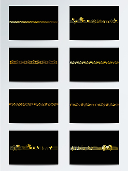 金色歐式邊框素材ai矢量元素