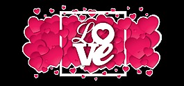 白色love裝飾素材