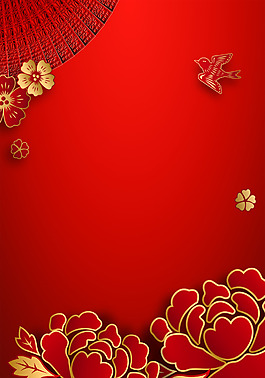 紅色質感簡潔新年背景