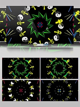 綠色太極光環(huán)動(dòng)態(tài)視頻素材