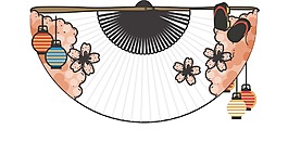 卡通創(chuàng)意扇形裝飾png元素