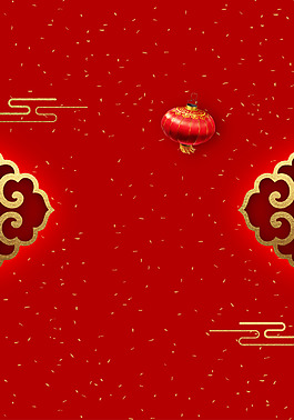 2018年狗年紅色中國風(fēng)年夜飯背景