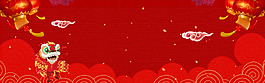 喜慶鬧元宵燈籠紅色banner