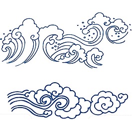 藍(lán)色云朵裝飾png元素