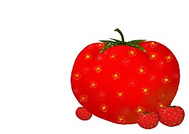 創(chuàng)意紅色蘋果png元素