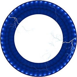 卡通藍(lán)色圓環(huán)png元素