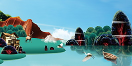 房地產(chǎn)海報(bào)背景設(shè)計(jì)