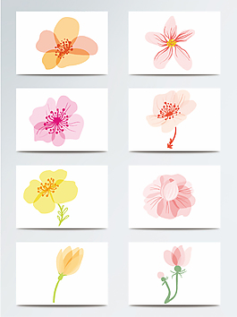 手绘水彩桃花