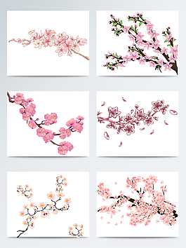 桃花AI素材