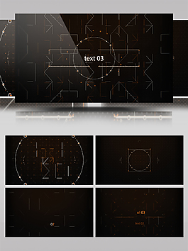 线条电路与数码高科技标志演绎动画AE工程