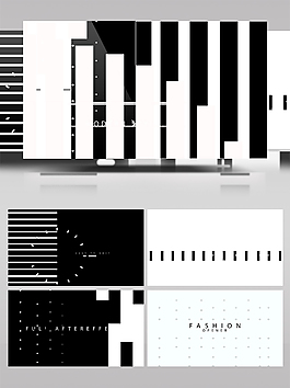 抽象線條藝術的時尚包裝宣傳開場AE模板