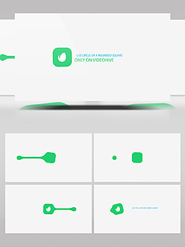 平面藝術抽象化的液體拉扯式標志演繹AE源文件