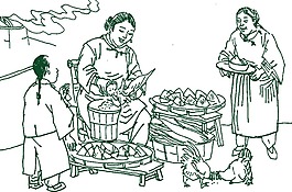 中國古代做飯場景png元素