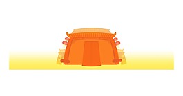 卡通古代房屋png元素