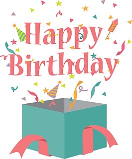 生日快樂裝飾png元素