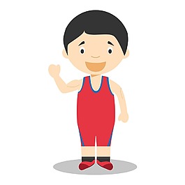 卡通長跑運動員png元素