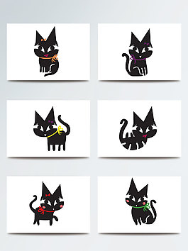 卡通小猫咪素材设计