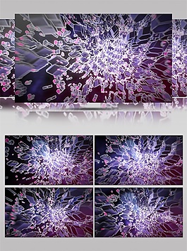紫色光束櫻花視頻素材